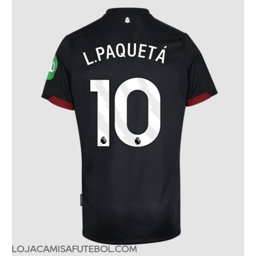 Camisa de Futebol West Ham United Lucas Paqueta #10 Equipamento Secundário 2024-25 Manga Curta